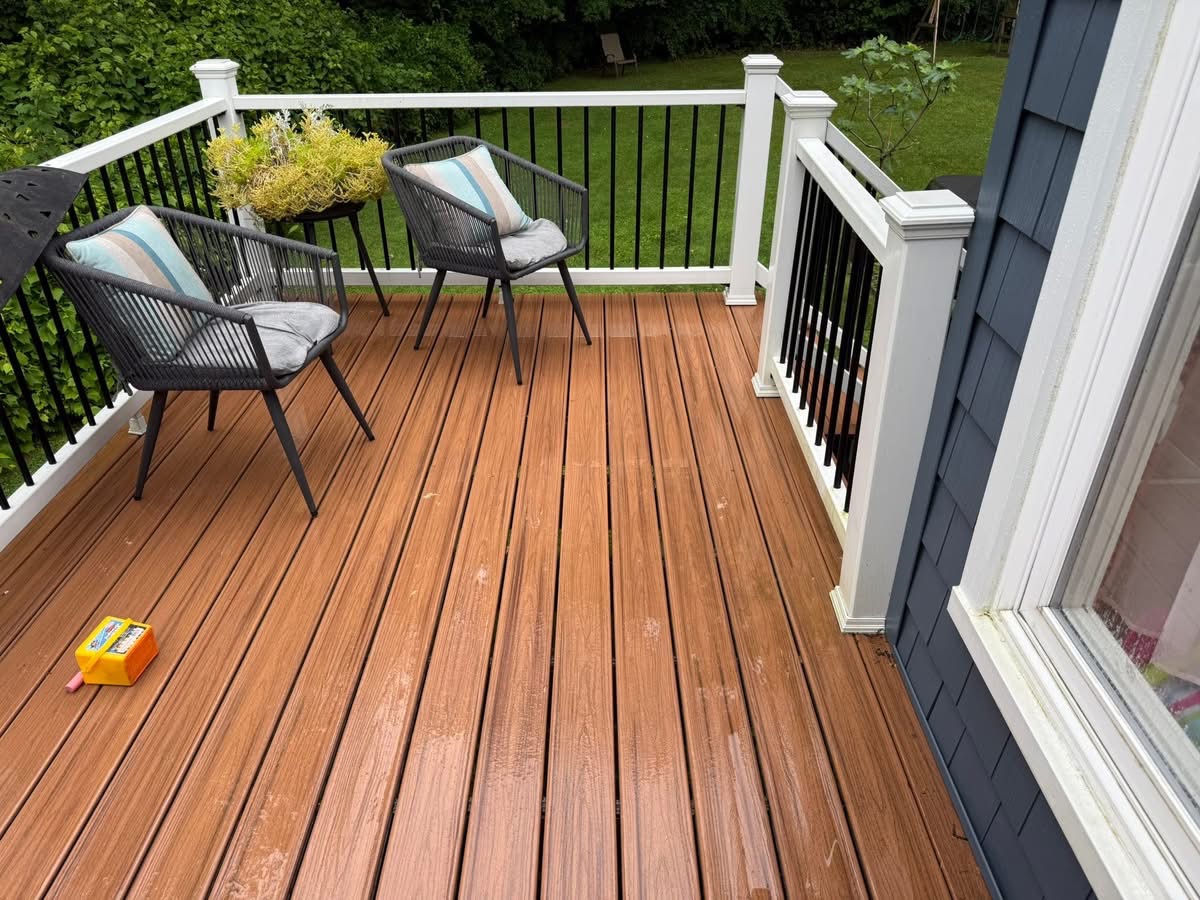 Patio and deck cleaning result